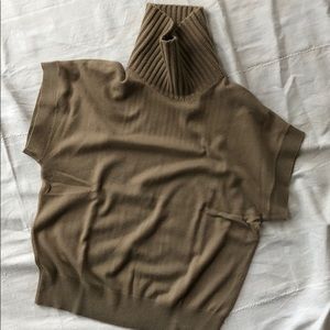 Michael Kors Cashmere short sleeve sweater camel
